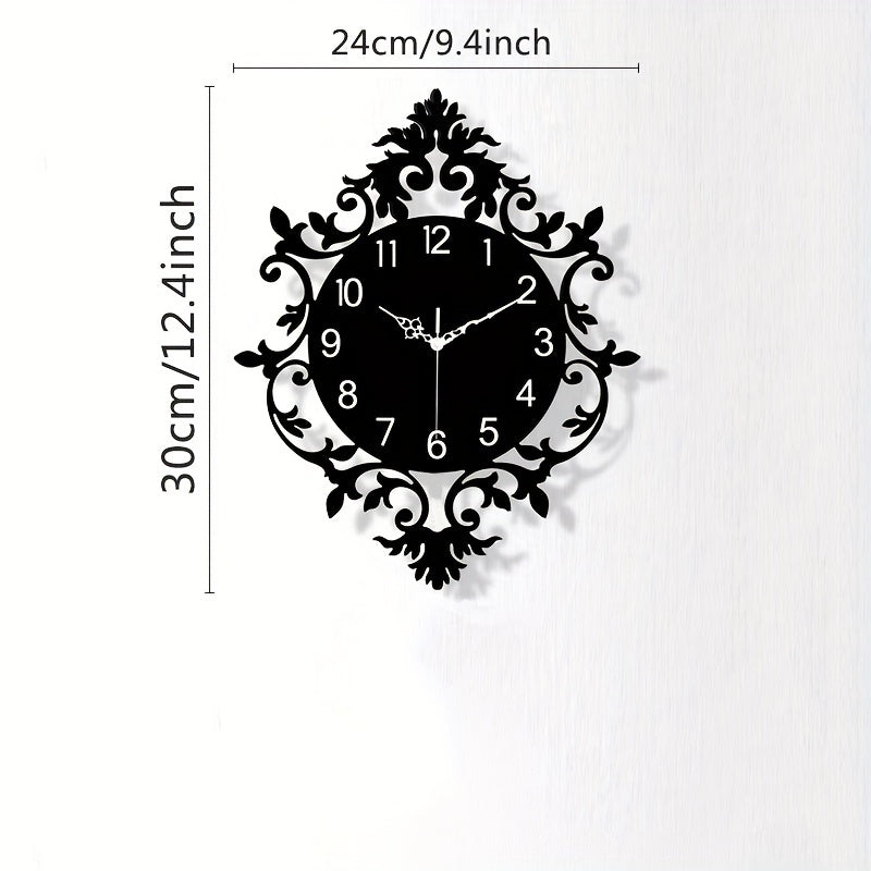 Horloge murale en acrylique, irrégulière, décor sculpté, forme irrégulière Image