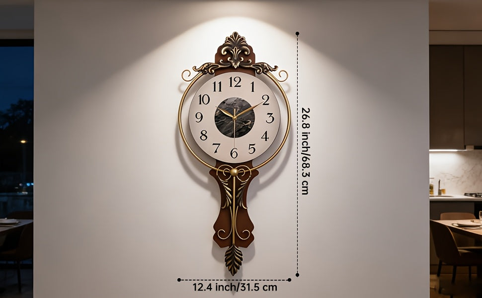 Horloge murale en fer, irrégulière, allure rétro, forme irrégulière