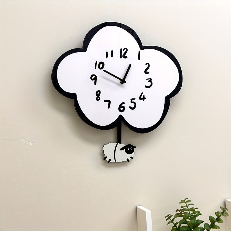 Horloge murale en acrylique, irrégulière, silencieuse, sans tic-tac, vue de dos