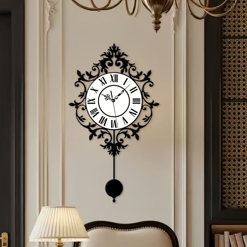 Horloge murale en acrylique, irrégulière, allure rétro