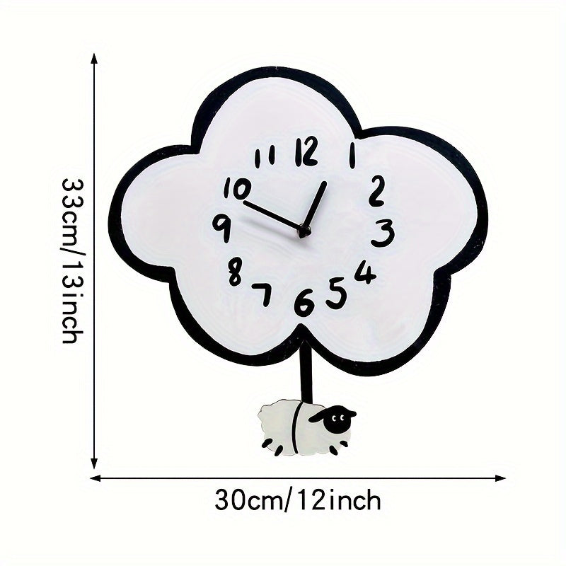 Horloge murale en acrylique, irrégulière, silencieuse, sans tic-tac — détail de la matière : acrylique