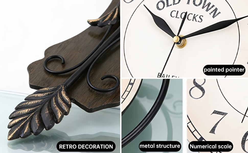 Horloge murale en fer, irrégulière, allure rétro, forme irrégulière Image