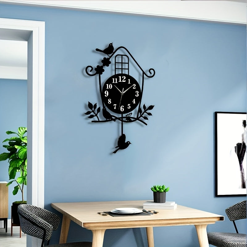 Horloge murale en acrylique, irrégulière, esprit nordique, autre angle