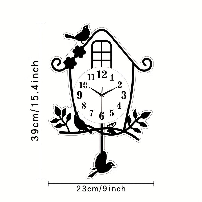 Horloge murale en acrylique, irrégulière, esprit nordique — détail de la matière : acrylique