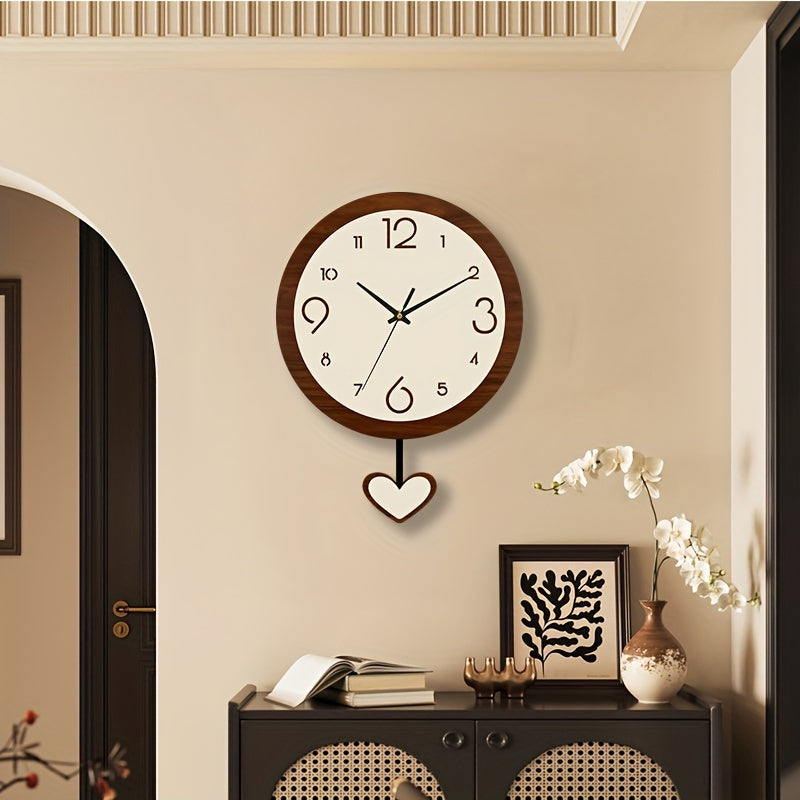Horloge murale en acrylique, ronde, mise en situation