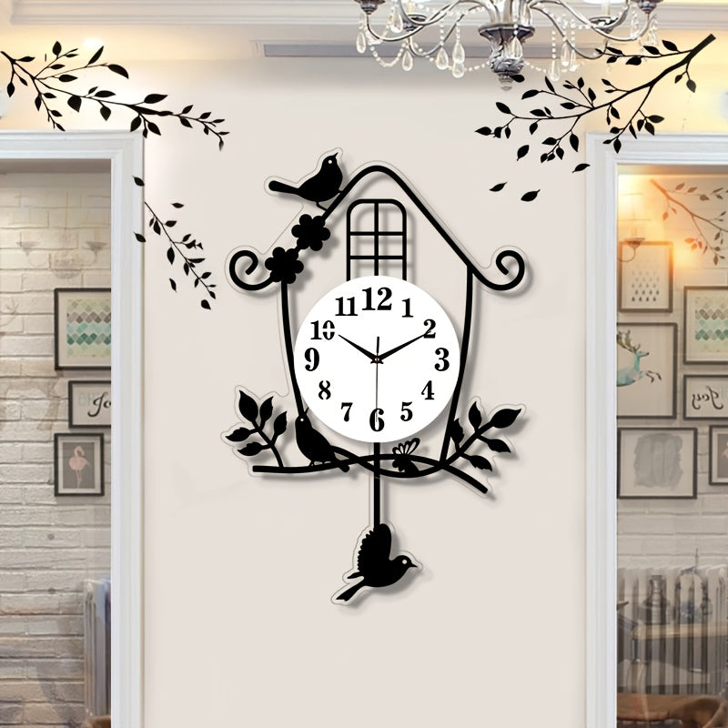Horloge murale en acrylique, irrégulière, esprit nordique