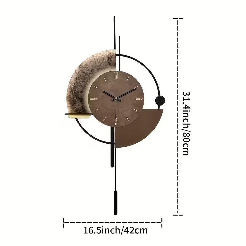 Horloge murale design en métal — Composition murale originale