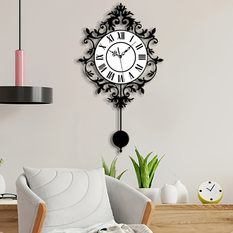 Horloge murale en acrylique, irrégulière, allure rétro, visuel produit