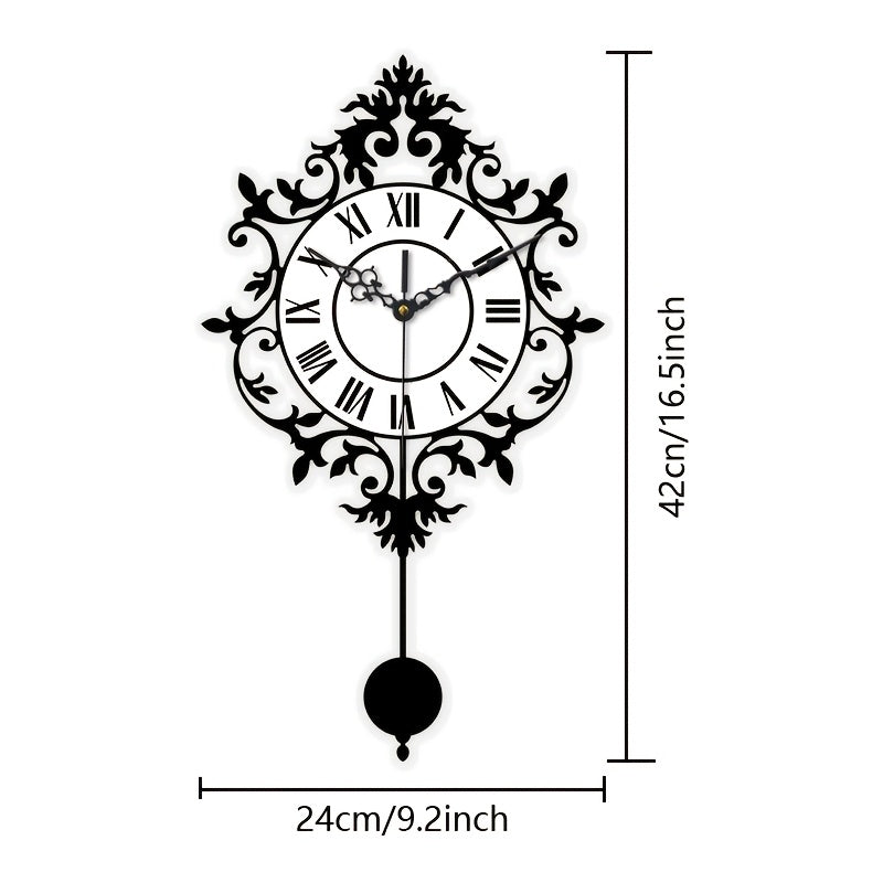 Horloge murale en acrylique, irrégulière, allure rétro, forme irrégulière Image