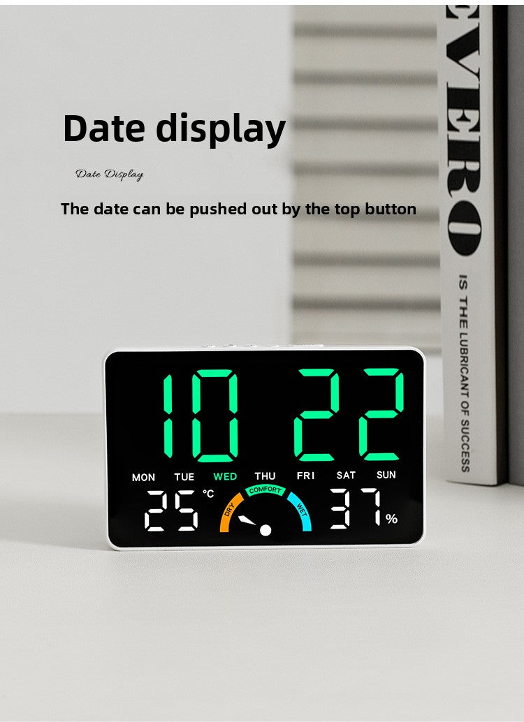 Horloge murale en plastique, carrée, affichage LED, visuel produit