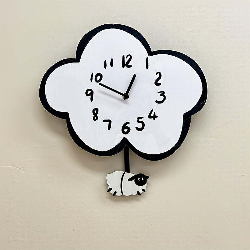 Horloge murale en acrylique, irrégulière, silencieuse, sans tic-tac, vue d'ensemble