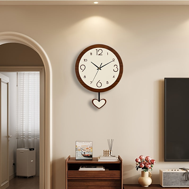 Horloge murale en acrylique, ronde, vue de dos