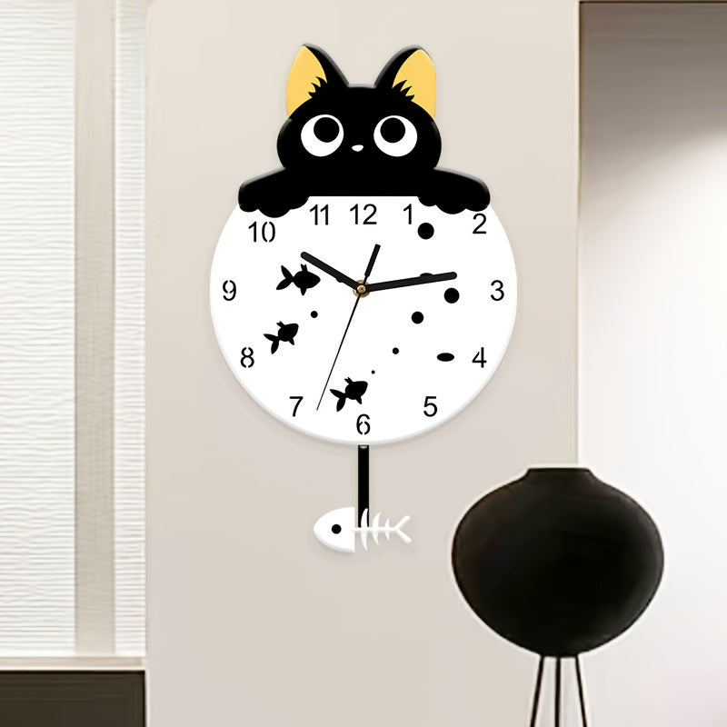 Horloge murale en acrylique, irrégulière, silencieuse, sans tic-tac, mise en situation