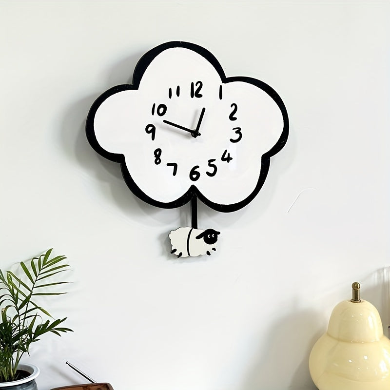 Horloge murale en acrylique, irrégulière, silencieuse, sans tic-tac, gros plan