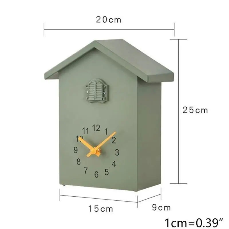 Horloge murale à coucou moderne 20x25 cm, trois coloris