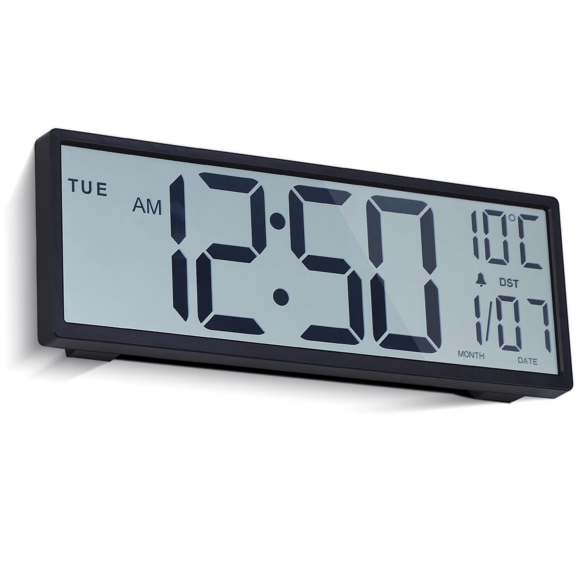 Horloge murale numérique 37 cm à écran LCD non réfléchissant