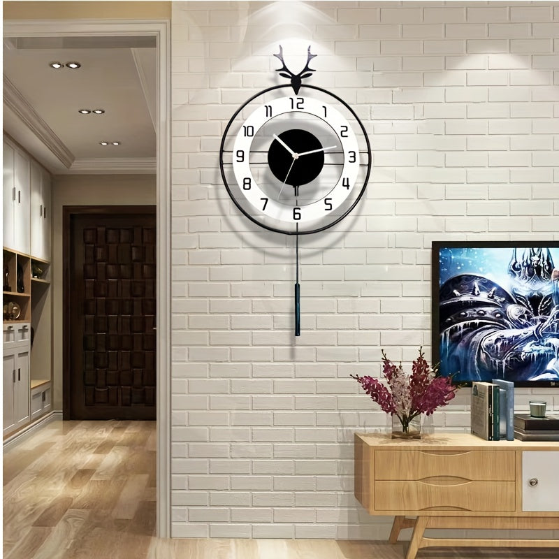 Horloge murale originale à ramure de cerf, deux formats