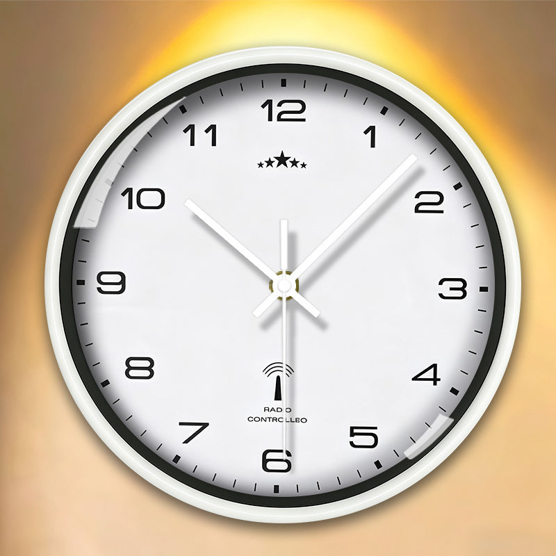 Horloge murale ronde 25 cm, cadran imprimé sous une vitre