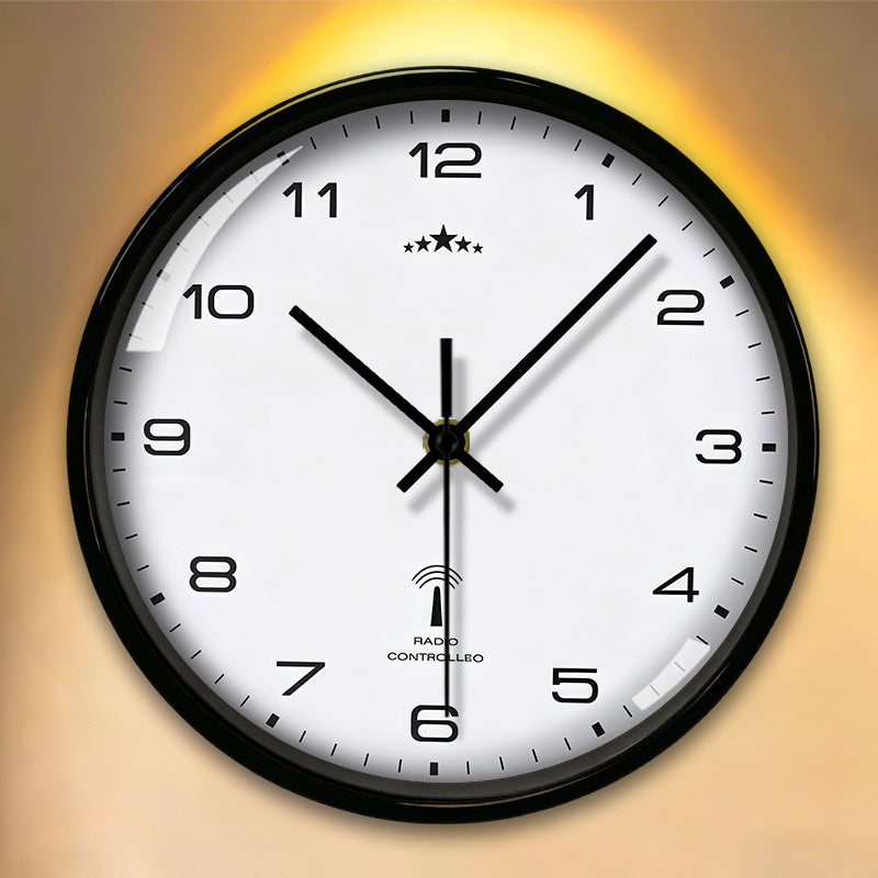 Horloge murale ronde 25 cm, cadran imprimé sous une vitre