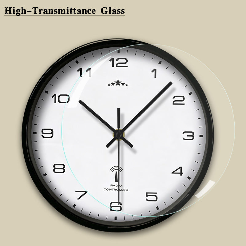Horloge murale ronde 25 cm, cadran imprimé sous une vitre