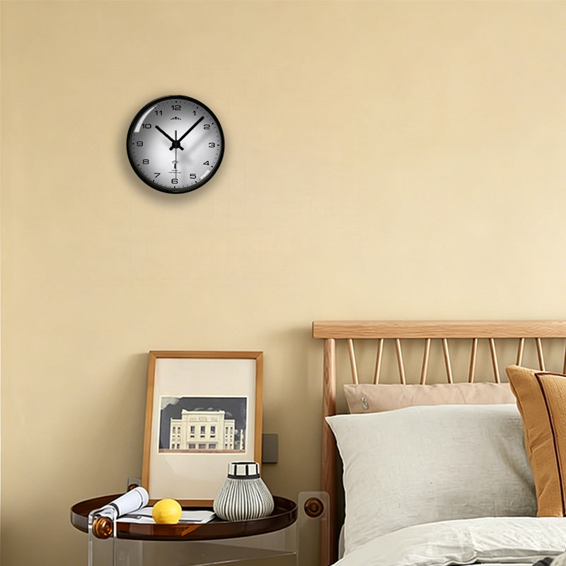 Horloge murale ronde 25 cm, cadran imprimé sous une vitre