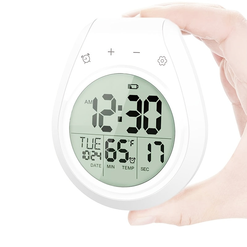 Horloge murale de salle de bain — Minuteur et thermomètre