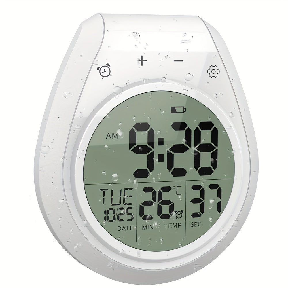 Horloge murale de salle de bain — Minuteur et thermomètre