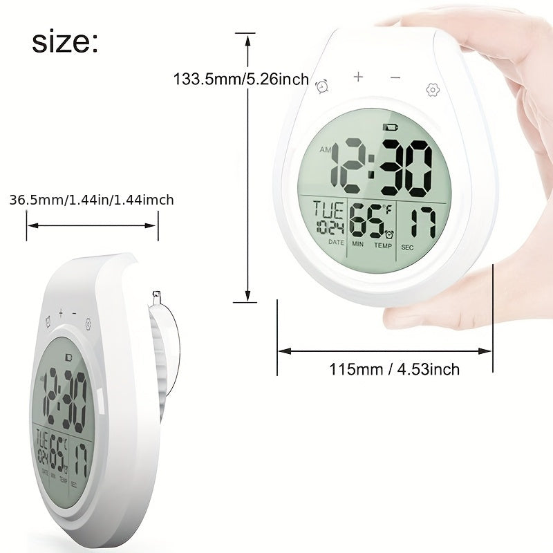 Horloge murale de salle de bain — Minuteur et thermomètre