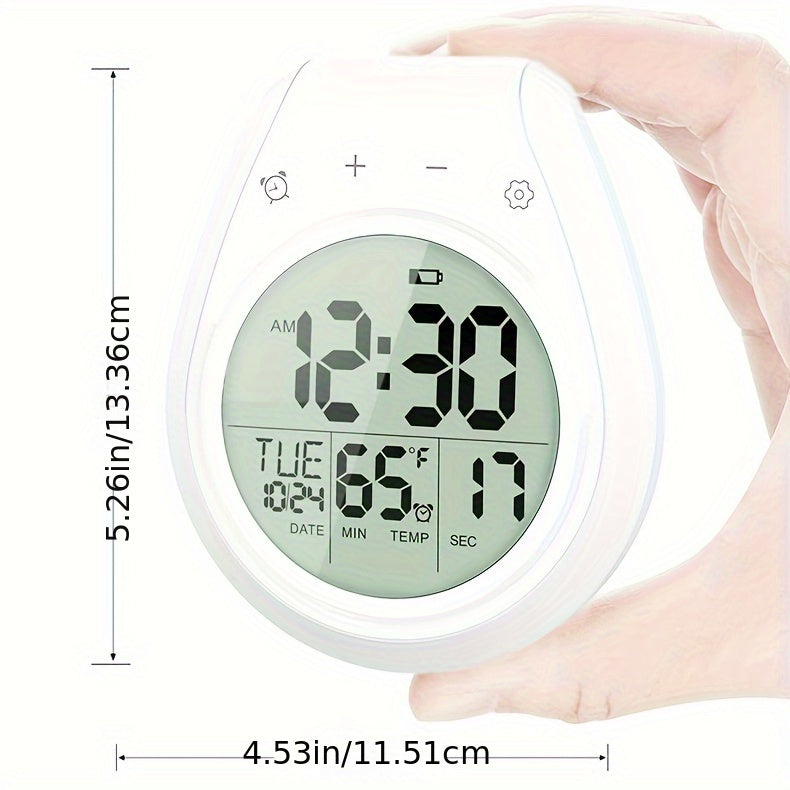 Horloge murale de salle de bain — Minuteur et thermomètre