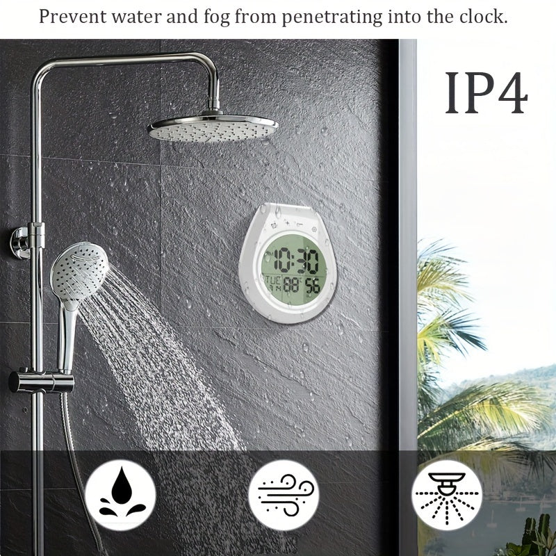 Horloge murale de salle de bain — Minuteur et thermomètre