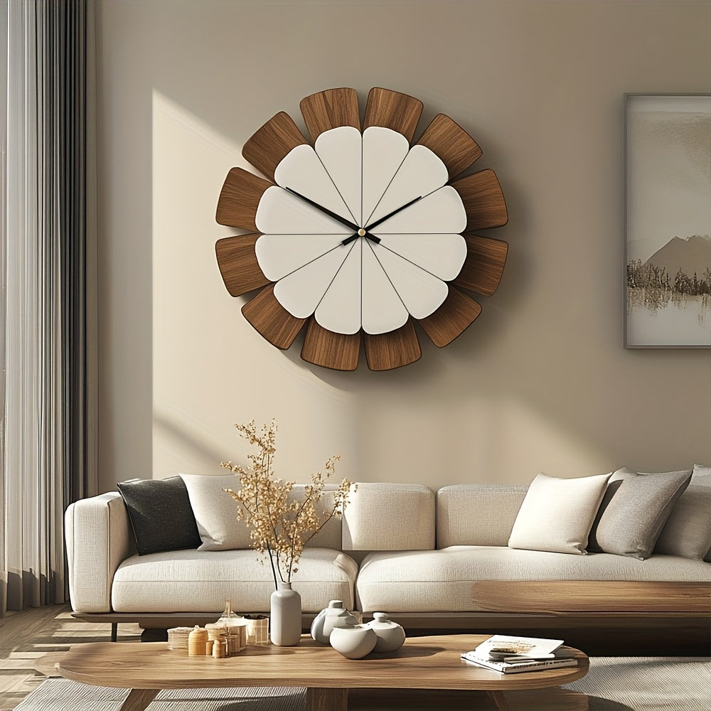 Horloge Murale Ronde Dcorative en Bois Horloge Silencieuse Artistique  Piles Dcoration pour la Maison 14 16 18 pouces Horloge en Bois Vintage pour Cuisine Salon Chambre Bureau