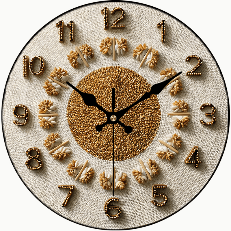 2D Plat 1pc Horloge Murale Rtro en Bois Dcor Coquillage Naturel Horloge Style Nordique Facile Dcoration Intrieure Essentielle pour Salon et Chambre Horloge Ronde Silencieuse Dcoration Parfaite pour Chambre Salon Bureau Cuisine et Salle de B