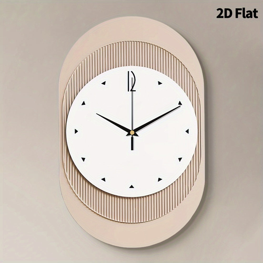 1pc Horloge Murale Moderne Minimaliste Crme avec Mouvement Quartz Super Silencieux  Sans TicTac Cadran Irrgulier Neutre pour Bureau Chevet  Cadre en Bois Artificiel Cadeau Parfait 2D Plat