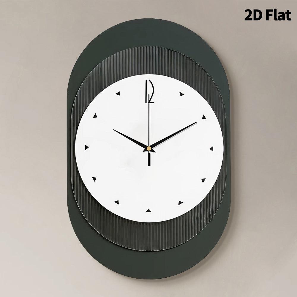 Horloge Murale 2D Plate Style Minimaliste Crme Mouvement Quartz Silencieux Sans TicTac Idale pour Salon Salle de Musique Chambre Cuisine Bar  Caf Cadeau et Dcoration Festive Parfaite  1 Pice