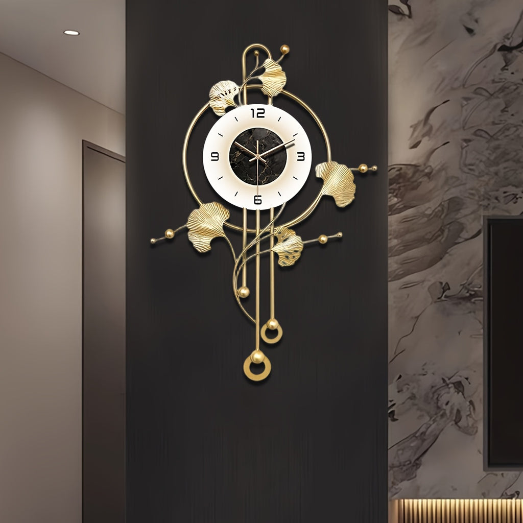 Horloge murale de luxe crative pour salon horloge silencieuse et simple  suspendre pour chambre grande horloge murale dcorative en mtal dor horloge silencieuse crative alimente par batterie adapte pour la dcoration murale dtudehtelcuisin