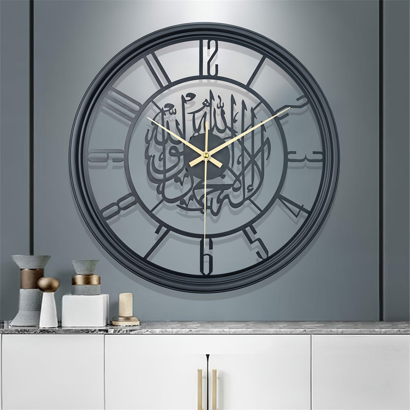 Horloge murale en mtal minimaliste alimente par piles pour salon chambre bureau salle de classe dcoration dintrieur