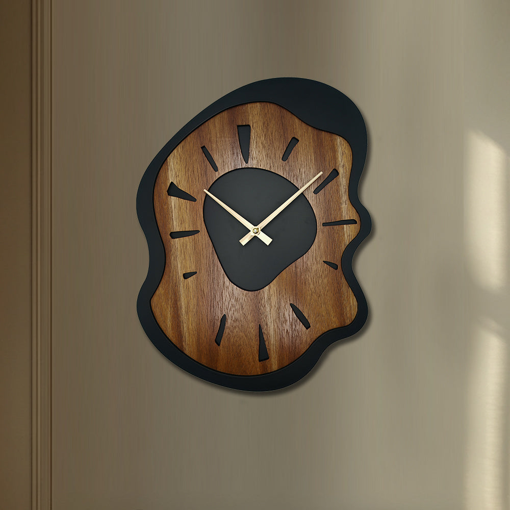 Horloge Murale Dcorative en Bois de Forme Irrgulire  Horloge Silencieuse Artistique  Piles  Dcoration Vintage pour Maison de 14 16 18 Pouces  Dcoration pour Cuisine Salon Chambre Bureau