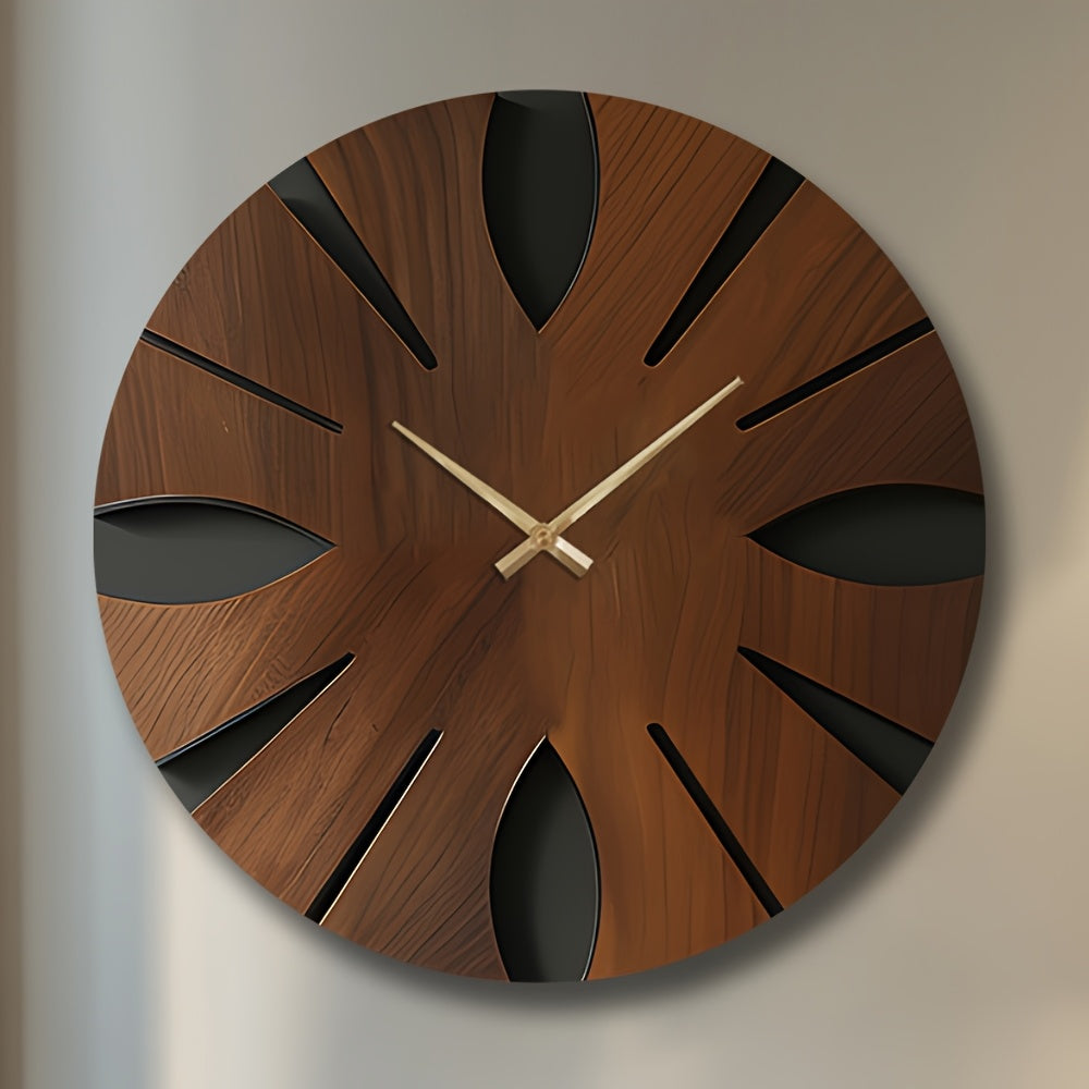 Horloge Murale Ronde Dcorative en Bois Artistique Horloge Silencieuse  Piles  141618 Pouces  Style Vintage pour Cuisine Salon Chambre ou Bureau