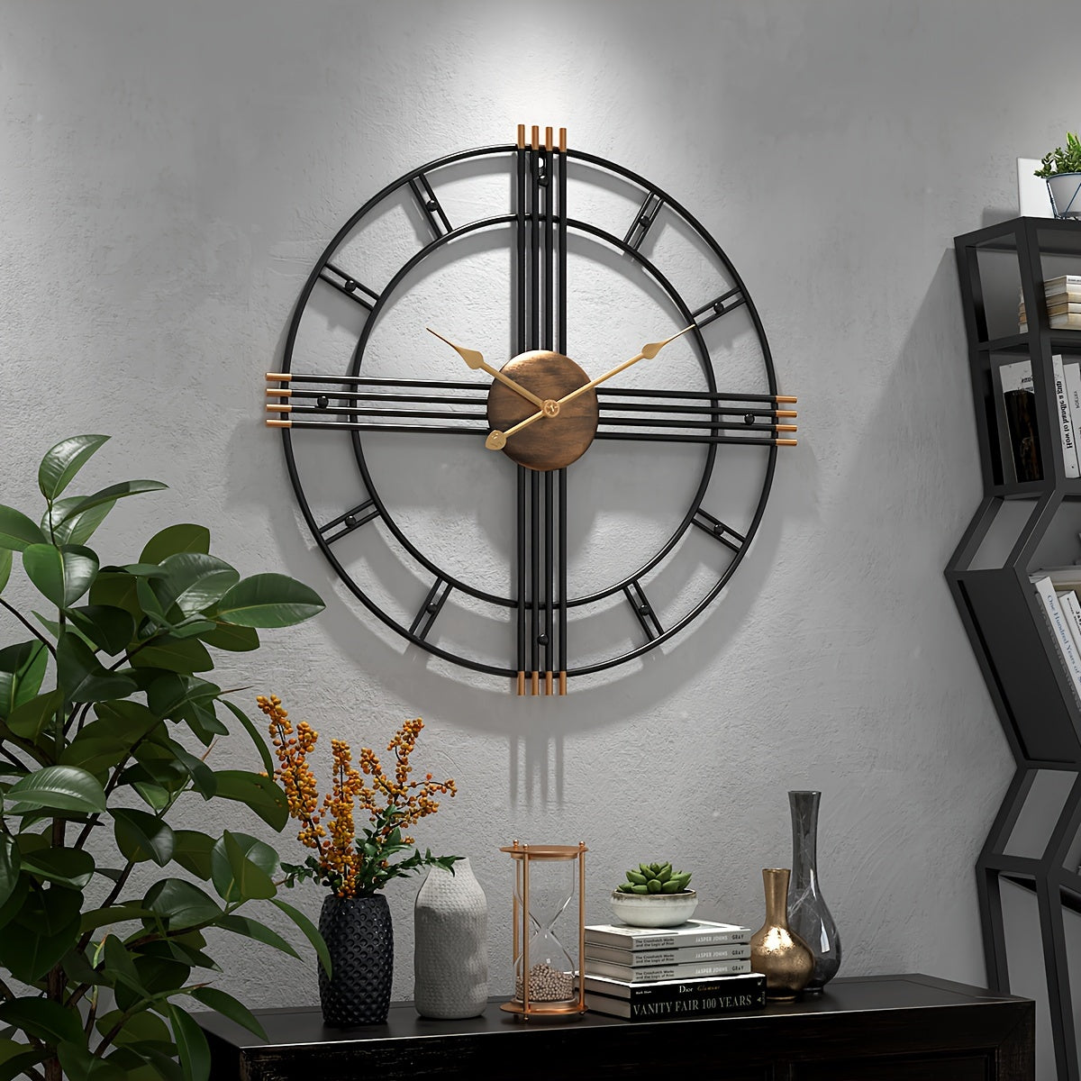 Horloge Murale Moderne Minimaliste en Forme de Croix avec Design Gomtrique Cratif Fonctionnement Silencieux Idale pour lEntre le Salon la Chambre et la Dcoration de Ftes